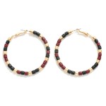 Wholesale beaded Game Day Hoop Earrings Diameter