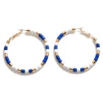 Wholesale beaded Game Day Hoop Earrings Diameter