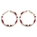 Wholesale beaded Game Day Hoop Earrings Diameter