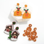 Wholesale seed Bead Gingerbread House Drop Earrings L