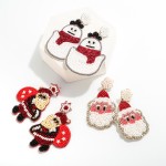 Wholesale seed Bead Santa Claus Drop Earrings L