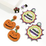 Wholesale seed Bead Jack o Lantern Drop Earrings L