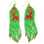 Wholesale seaBeaded Drop Earrings Reindeer L