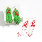 SeaBeaded Drop Earrings Featuring Reindeer Design

- Approximately 3.5" L 