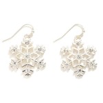 Wholesale silver Snowflake Drop Earrings L