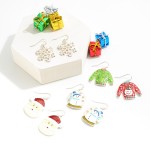 Wholesale silver Snowflake Drop Earrings L