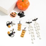 Wholesale halloween Glitter Jack o Lanterns Drop Earrings L