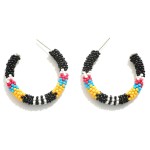 Wholesale sea Beaded Drop Hoop Earrings Diameter