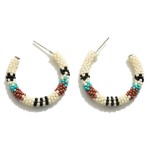 Wholesale sea Beaded Drop Hoop Earrings Diameter