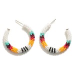 Wholesale sea Beaded Drop Hoop Earrings Diameter
