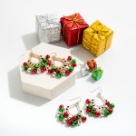 Wholesale gold Teardrop Statement Earrings Bell Accents L