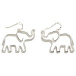 Silver Tone Elephant Silhouette Drop Earring

- Approximately 1.25" L