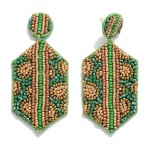 Wholesale animal Print Beaded Drop Earring Stripe L