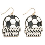 Wholesale soccer Mom Enameled Drop Earring