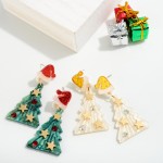 Resin Christmas Tree Drop Earrings

- Approximately 2" L