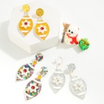 Wholesale christmas Ornament Snowflake Earrings L