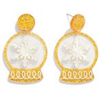 Wholesale glitter Christmas Glitter Snowflake Globe Earrings L
