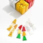 Wholesale linked Acetate Christmas Tree Drop Earrings L