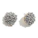Wholesale seed Bead Cluster Stud Earrings W
