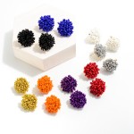 Wholesale seed Bead Cluster Stud Earrings W
