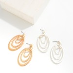 Wholesale textured Circular Drop Earrings L