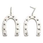 Wholesale studded Metal Arch Drop Earrings L