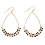 Wholesale metal Twist Drop Earrings Linked Chevron Color Accents L