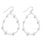 Wholesale metal Teardrop Drop Earrings Pearl Accents L