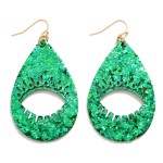 Wholesale glitter Teardrop Earring Eyelash Outline L