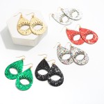 Glitter Teardrop Earring With Eyelash Outline

- Approximately 2.75" L