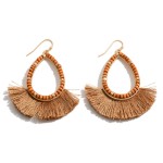 Wood Beaded Teardrop Tassel Earrings.

- Approximately 2.5" L