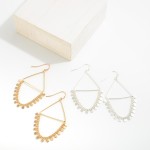 Metal Triangle Drop Earrings Featuring Chain Link Tassel Accents.

- Approximately 2.5" L