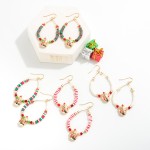 Wholesale heishi Beaded Teardrop Earrings Snowman Charms L