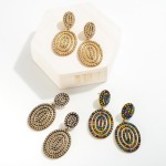 Wholesale rhinestone Studded Metal Oval Post Drop Earrings Titanium Posts L