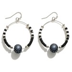 Heishi Beaded Halloween Hoop Drop Earrings.

- Approximately 2" L