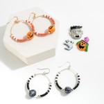 Wholesale heishi Beaded Halloween Hoop Drop Earrings L