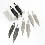 Wholesale long Rhinestone Tassel Drop Earrings L