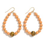 Wholesale beaded Teardrop Earrings Snakeskin Print Beads L