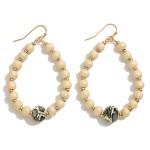 Wholesale beaded Teardrop Earrings Snakeskin Print Beads L