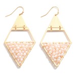 Wholesale diamond Beaded Matrix Drop Earrings L