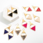 Wholesale diamond Beaded Matrix Drop Earrings L
