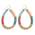 Wholesale tube Bead Drop Earrings Gold Heishi Bead Accents L