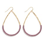 Wholesale beaded Teardrop Earrings Gold Metal Beads L