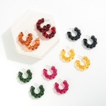 Wholesale translucent Acetate Twisted Huggie Hoop Earrings Daimeter