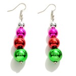 Wholesale christmas Ornament Beaded Drop Earrings L