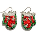 Beaded Mitten Drop Earrings.

- Approximately 1.5" L