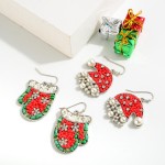 Beaded Mitten Drop Earrings.

- Approximately 1.5" L