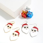 Tropical Sunglasses Santa Enamel Drop Earrings.

- Approximately 1.75" L