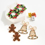 Rhinestone Gingerbread Earrings.

- Approximately 1.5" L