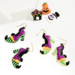 Wholesale enameled Witch Shoes Drop Earrings L